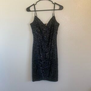 Black Sequin Dress